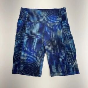 Lululemon Blue Palm Print High-Rise Shorts – Size 4 🌴